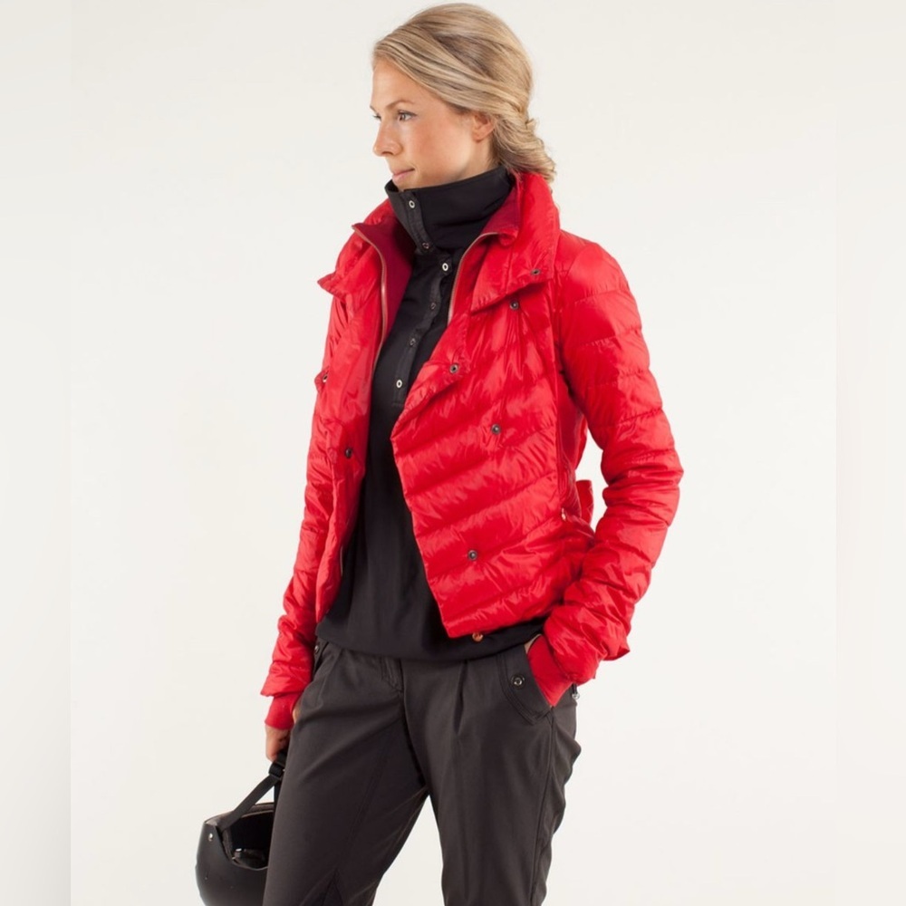 lululemon athletica Vibrant Red Quilted Puffer Jacket